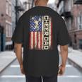 Cheerleader Dad Cheer Dad American US Flag Father Team Big And Tall Men's T-Shirt Back Print