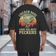 Chicken Dads Have The Best Peckers Vintage Apparel Big And Tall Men's T-Shirt Back Print