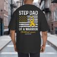 Childhood Cancer Survivor Support Step Dad Of A Warrior Big And Tall Men's T-Shirt Back Print