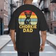Chorkie Dad Retro Sunset Chihuahua Yorkie Mix Lover Big And Tall Men's T-Shirt Back Print