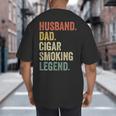 Cigar Lover For Dad Men Vintage Cigar Saying Big And Tall Men's T-Shirt Back Print