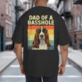 Cool Basset Hound For Men Dad Dog Basset Hound Lovers Big And Tall Men's T-Shirt Back Print