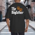 Cool Dog Dad Dog Father Shirt The Dogfather T-Shirt Big And Tall Men's T-Shirt Back Print