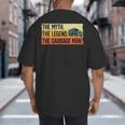 Cool Garbage Man Art For Men Dad Father Garbage Dump Truck Big And Tall Men's T-Shirt Back Print