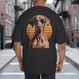 Cool Retro Vizsla Dog Mom Dad Vintage Pet Lovers Big And Tall Men's T-Shirt Back Print