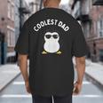 The Coolest Dad Cool Penguin By Dangerous Dad Big And Tall Men's T-Shirt Back Print