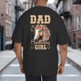 Cute Dad Of The Birthday Girl Horse Family Party Big And Tall Men's T-Shirt Back Print