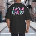 Cute Daddy Saurus Dad Dinosaur Birthday Boy Girl Family Big And Tall Men's T-Shirt Back Print