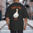 Cute Duck Dad Lover Illustration Duck Owner Big And Tall Men's T-Shirt Back Print