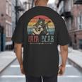 Cute Papa Bear Vintage Father's Day Retro Dad Guitar Big And Tall Men's T-Shirt Back Print Cute Papa Bear Vintage Father's Day Retro Dad Guitar Big And Tall Men's T-Shirt Back Print