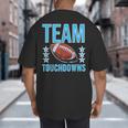 Cute Team Touchdowns Gender Reveal For Mom And Dad Big And Tall Men's T-Shirt Back Print