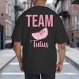 Cute Team Tutus Gender Reveal For Mom And Dad Big And Tall Men's T-Shirt Back Print