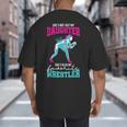 Cute Wrestling Daughter Favorite Wrestler Dad Mom Big And Tall Men's T-Shirt Back Print