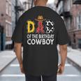 Dad 1st Birthday Cowboy Western Dad Birthday Boy Big And Tall Men's T-Shirt Back Print