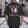 Dad 1st First Birthday Matching Family Butterfly Floral Big And Tall Men's T-Shirt Back Print