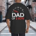 Dad Of 2 Boys Fuel Gas Gauge Father Of Two Sons Men Big And Tall Men's T-Shirt Back Print