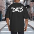 Dad 3 Kids 3rd Pregnancy Announcement Third Baby Tshirt Big And Tall Men's T-Shirt Back Print