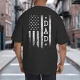 Dad American Flag Dad Patriotic Father's Day Big And Tall Men's T-Shirt Back Print Dad American Flag Dad Patriotic Father's Day Big And Tall Men's T-Shirt Back Print