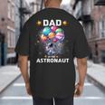 Dad Of The Astronaut Space Theme First Birthday Party Big And Tall Men's T-Shirt Back Print Dad Of The Astronaut Space Theme First Birthday Party Big And Tall Men's T-Shirt Back Print