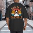 Dad Of a Basshole Basset Hound Owner Big And Tall Men's T-Shirt Back Print