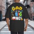 Dad Of The Big One Fishing Birthday Boy Family Party Big And Tall Men's T-Shirt Back Print