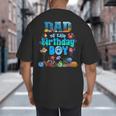 Dad Of The Birthday Boy Aquarium Sea Animals Matching Big And Tall Men's T-Shirt Back Print