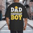 Dad Of The Birthday Boy Construction Birthday Party Hat Men Big And Tall Men's T-Shirt Back Print