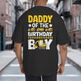 Dad Of The Birthday Boy Construction Theme Party Matching Big And Tall Men's T-Shirt Back Print