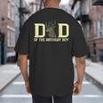 Dad Of The Birthday Boy Deer Hunter Camouflage Flag Big And Tall Men's T-Shirt Back Print
