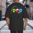 Dad Of The Birthday Boy Birthday Fishing Family Big And Tall Men's T-Shirt Back Print