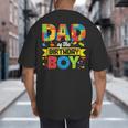 Dad Of The Birthday Boy Master Builder Kids Building Blocks Big And Tall Men's T-Shirt Back Print