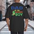 Dad Of The Birthday For Boy Saurus Rex Dinosaur Party Big And Tall Men's T-Shirt Back Print