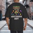Dad Of The Birthday Boy Video Gamer Pixel Number Big And Tall Men's T-Shirt Back Print