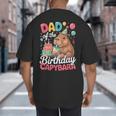 Dad Of The Birthday Capybara Boba Tea Girl Bday Party Family Big And Tall Men's T-Shirt Back Print