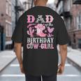 Dad Of The Birthday Cow-Girl Rodeo Cowgirl Bday Big And Tall Men's T-Shirt Back Print
