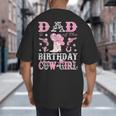Dad Of The Birthday Cowgirl Pink Disco Rodeo Western Big And Tall Men's T-Shirt Back Print