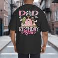 Dad Of The Birthday Girl 1St Birthday Pink Cow Farm Big And Tall Men's T-Shirt Back Print