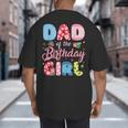 Dad Of The Birthday Girl Family Summer Beach Birthday Party Big And Tall Men's T-Shirt Back Print