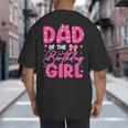 Dad Of The Birthday Girl Pink Bow Birthday Girl Family Big And Tall Men's T-Shirt Back Print