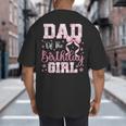 Dad Of The Birthday Girl Pink Bow Flower Birthday Girl Big And Tall Men's T-Shirt Back Print