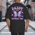 Dad Of The Birthday Girl Tie Dye Butterfly Birthday Family Big And Tall Men's T-Shirt Back Print