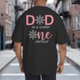Dad Of The Birthday For Girl Winter Onederland 1st Birthday Big And Tall Men's T-Shirt Back Print