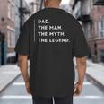 For Dad Birthday From Son Daughter Cool Small Big And Tall Men's T-Shirt Back Print For Dad Birthday From Son Daughter Cool Small Big And Tall Men's T-Shirt Back Print