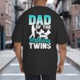 Dad Of The Birthday Twins Celebrate Cute Twin Father Daddy Big And Tall Men's T-Shirt Back Print