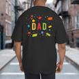 Dad Building Blocks Birthday Boy Big And Tall Men's T-Shirt Back Print
