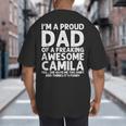 Dad Of CAMILA Father's Day Personalized Name Joke Big And Tall Men's T-Shirt Back Print