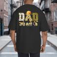 Dad Construction Excavator Kids Matching Family Party Big And Tall Men's T-Shirt Back Print