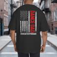 Dad Dance She Get It From Me Proud Dancer Dad USA Flag Men Big And Tall Men's T-Shirt Back Print
