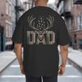 Dad Deer Hunting Camo Father Hunters Buck Camouflage Nature Big And Tall Men's T-Shirt Back Print