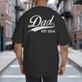 Dad Established 2014 Father's Day Big And Tall Men's T-Shirt Back Print
